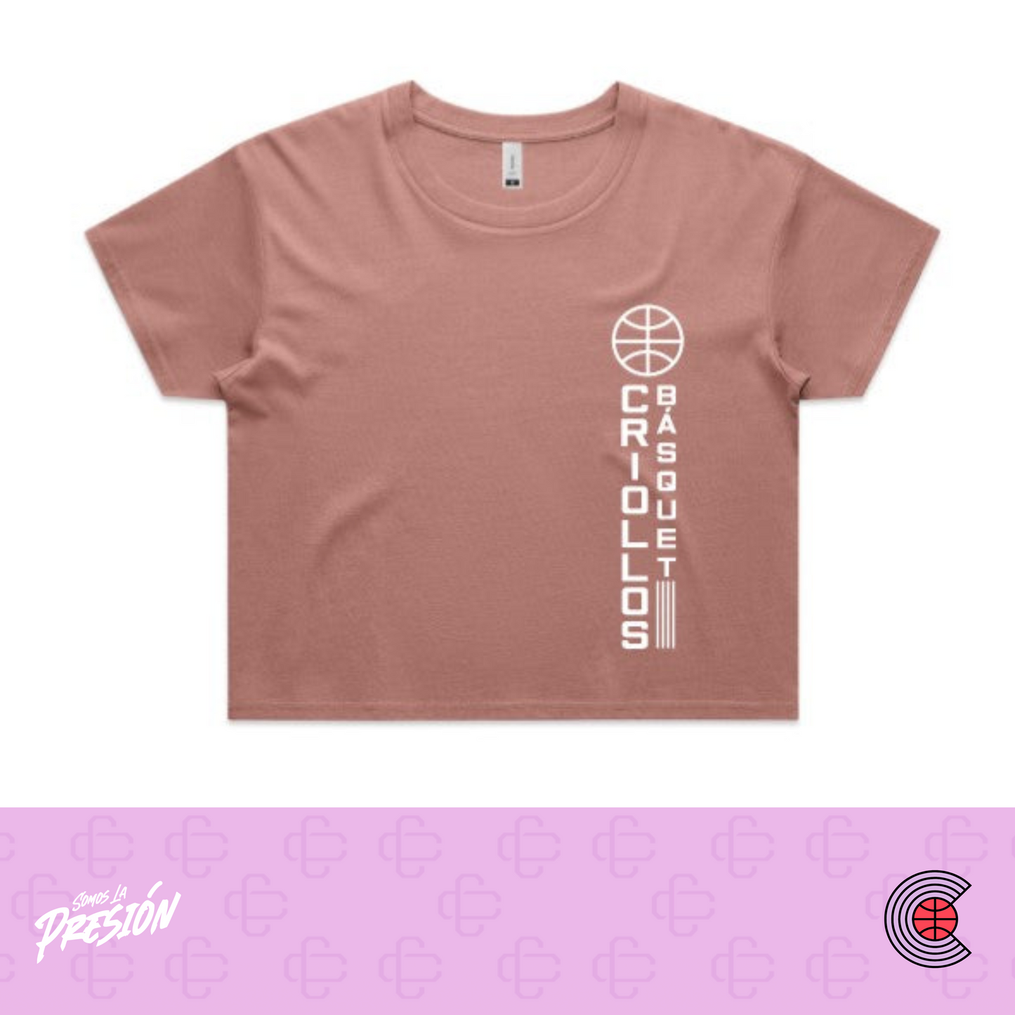 Criollos Básquet -Crop top 2025 Rosita oscura