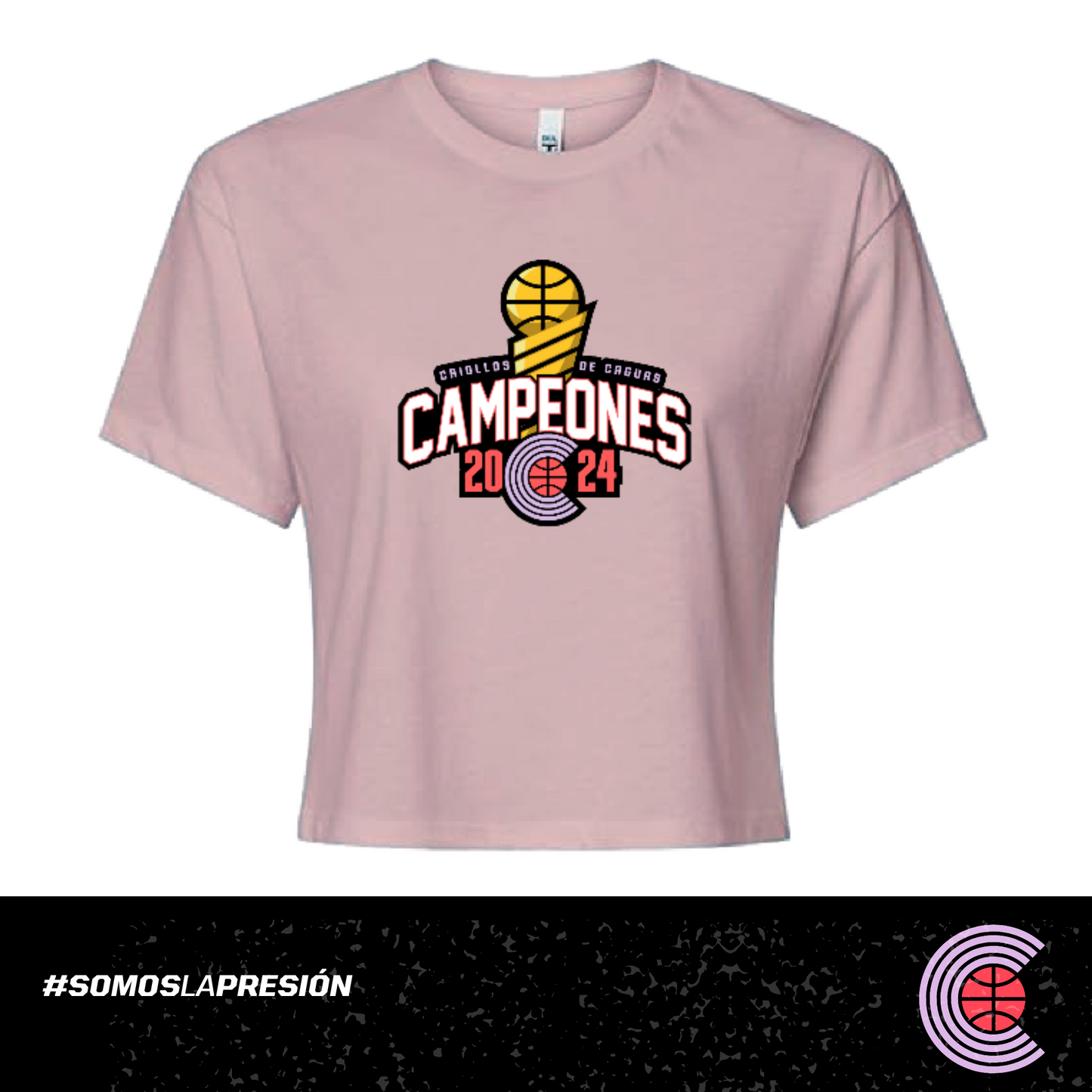 CROP TOP PINK CAMPEONES (2024)