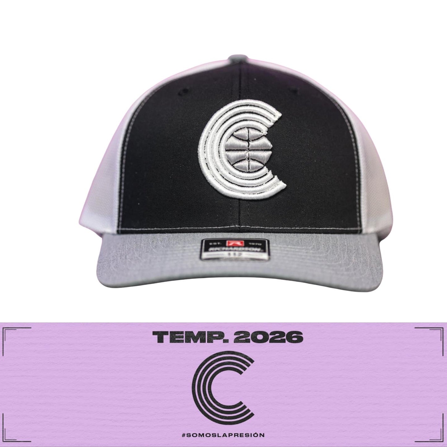 Gorra-C-Negra y Gris