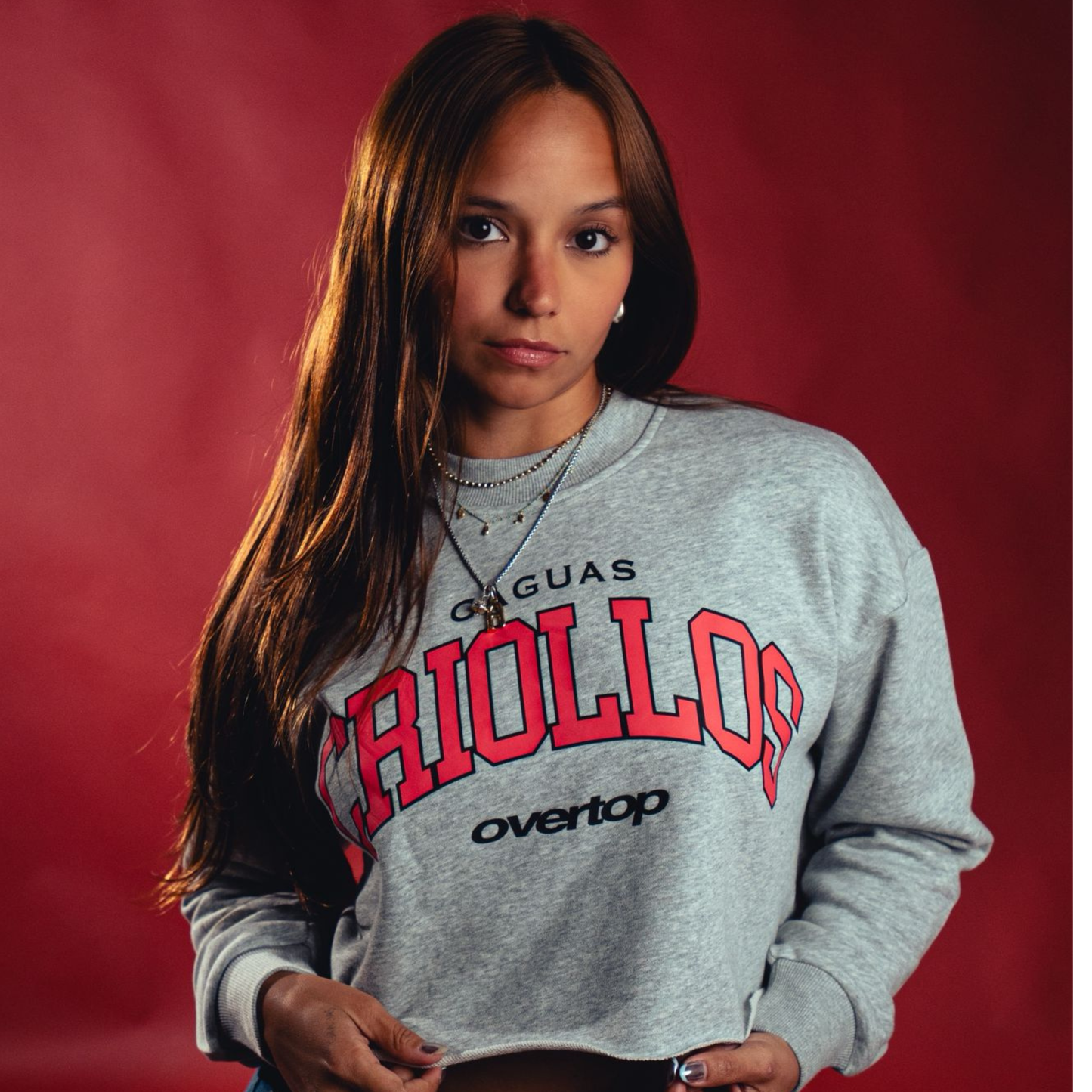 Overtop-Caguas Criollos-Sweater Crop Top-Gris