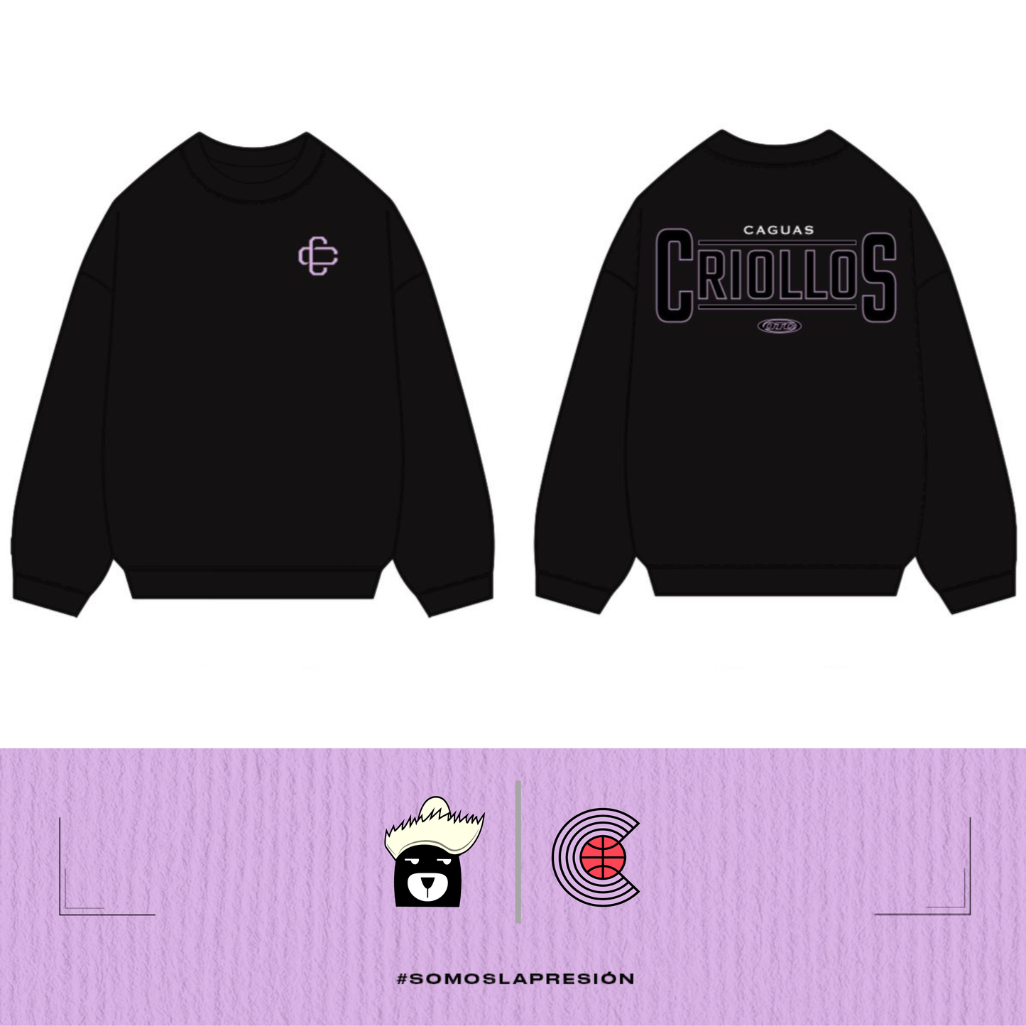 Overtop-Criollos Caguas-Sweater-Negro