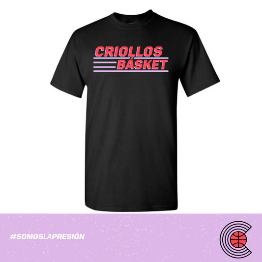 T-SHIRT BLACK CRIOLLOS BASKET