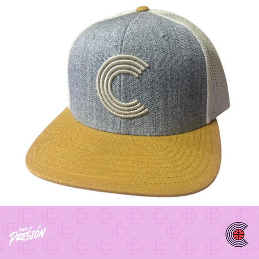 GORRA- 4C Gris y Crema