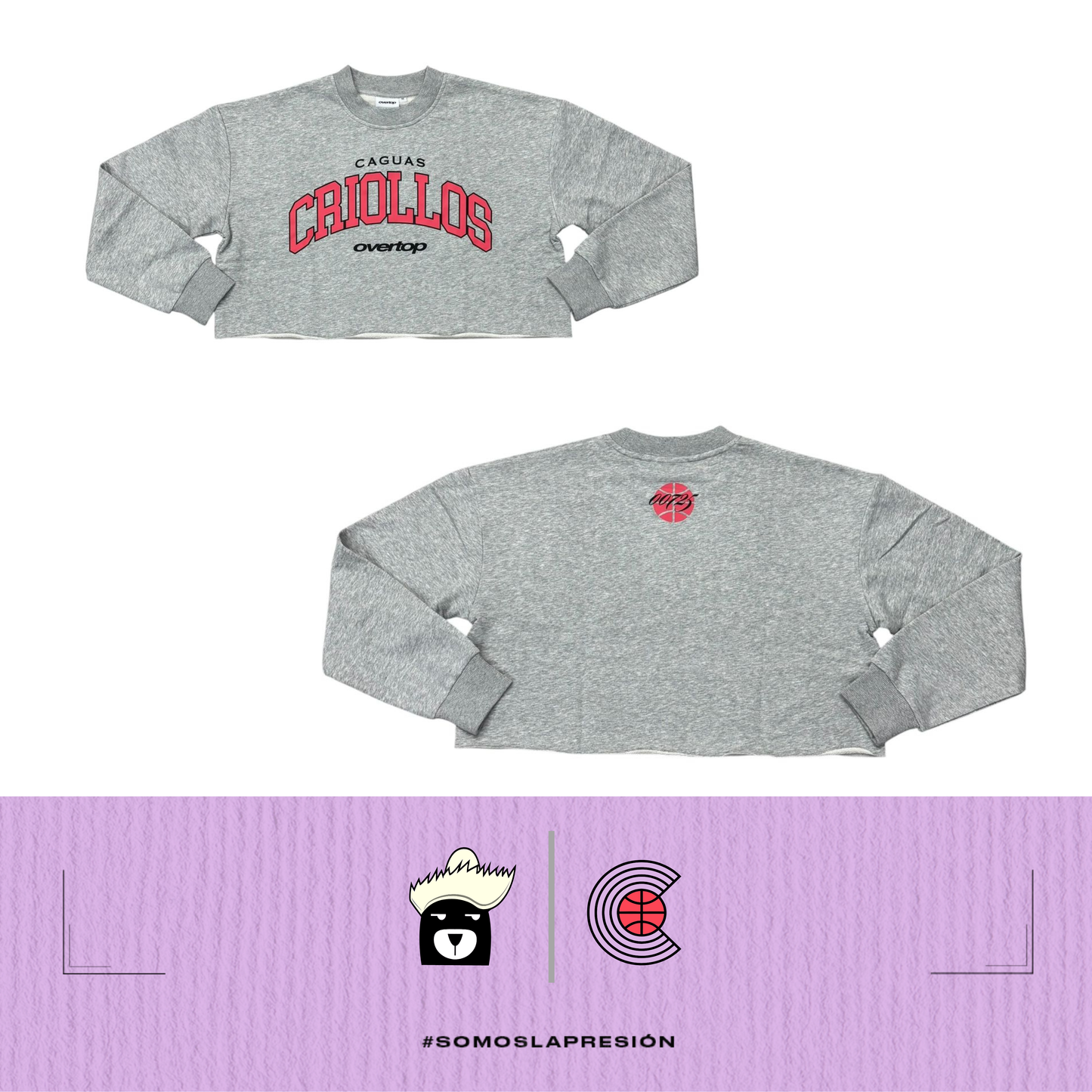Overtop-Caguas Criollos-Sweater Crop Top-Gris