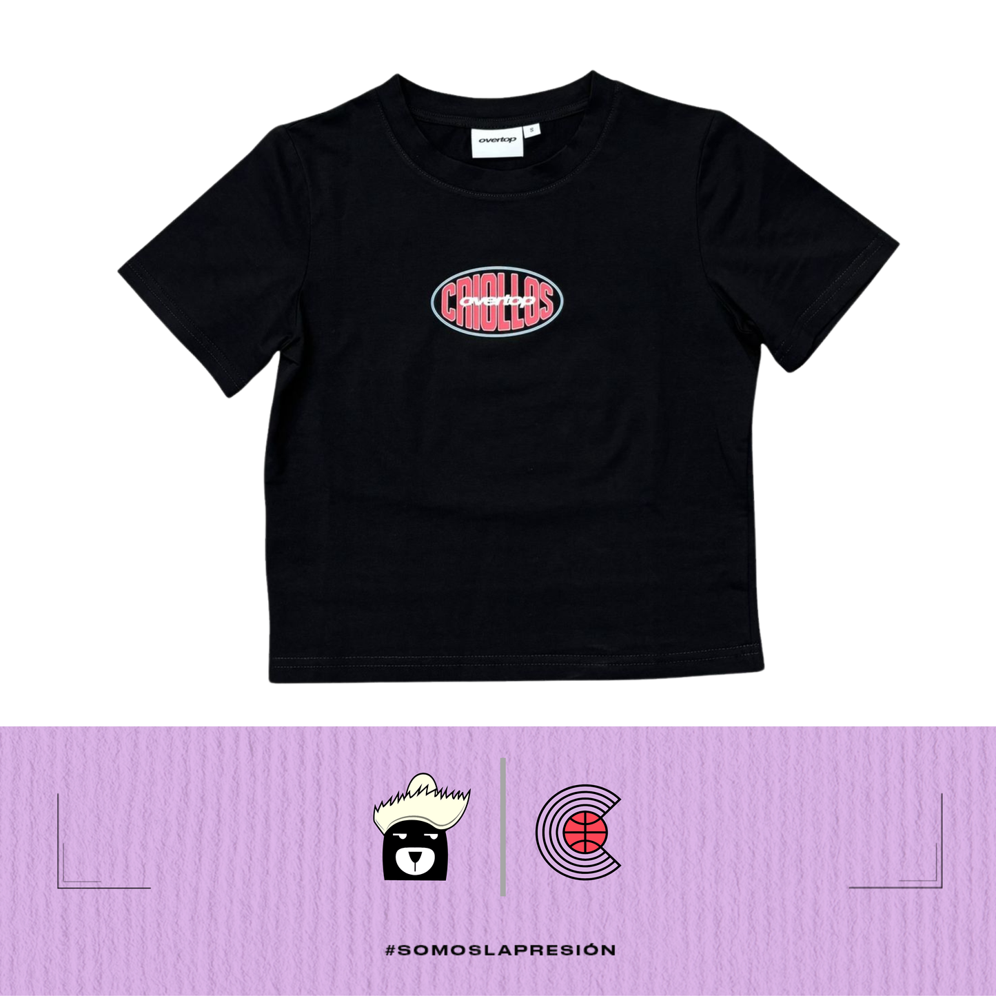 Overtop-Criollos-Baby Tee-Negro
